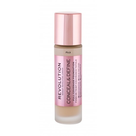 Makeup Revolution London Conceal & Define, makiažo pagrindas moterims, 23ml, (F0,3)