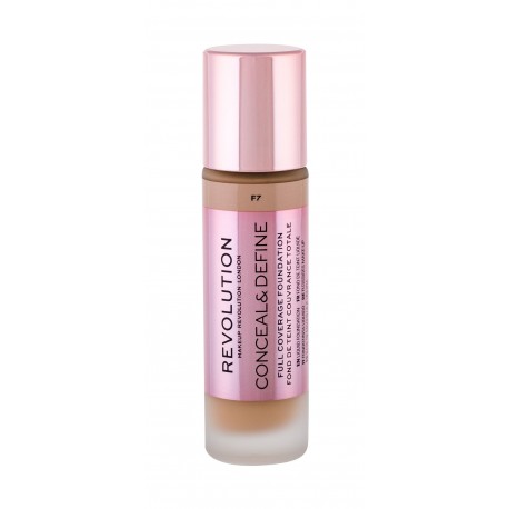 Makeup Revolution London Conceal & Define, makiažo pagrindas moterims, 23ml, (F7)