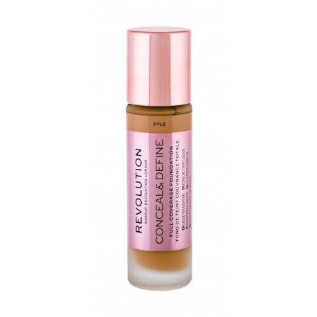 Makeup Revolution London Conceal & Define, makiažo pagrindas moterims, 23ml, (F11,2)