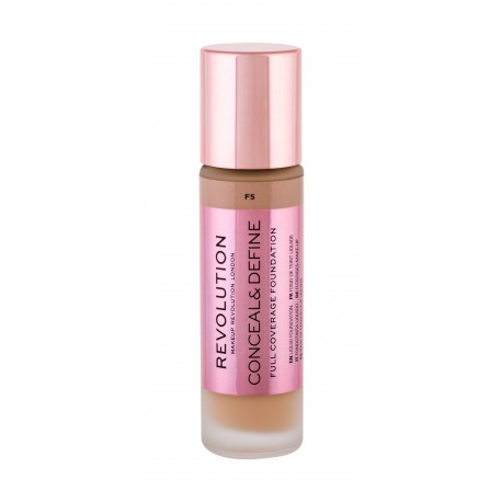 Makeup Revolution London Conceal & Define, makiažo pagrindas moterims, 23ml, (F5)