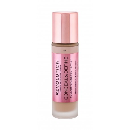 Makeup Revolution London Conceal & Define, makiažo pagrindas moterims, 23ml, (F2)