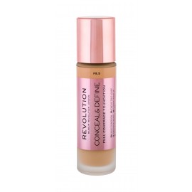 Makeup Revolution London Conceal & Define, makiažo pagrindas moterims, 23ml, (F8,5)