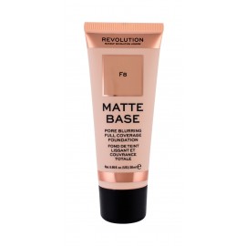 Makeup Revolution London Matte Base, makiažo pagrindas moterims, 28ml, (F8)