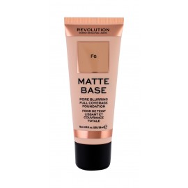 Makeup Revolution London Matte Base, makiažo pagrindas moterims, 28ml, (F6)