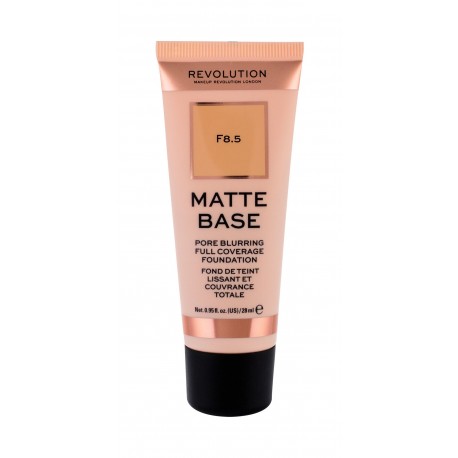 Makeup Revolution London Matte Base, makiažo pagrindas moterims, 28ml, (F8,5)