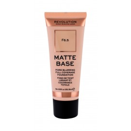 Makeup Revolution London Matte Base, makiažo pagrindas moterims, 28ml, (F6,5)