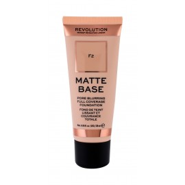 Makeup Revolution London Matte Base, makiažo pagrindas moterims, 28ml, (F2)