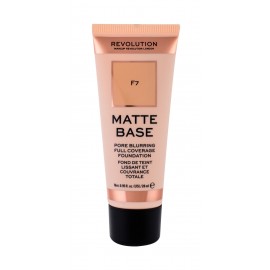 Makeup Revolution London Matte Base, makiažo pagrindas moterims, 28ml, (F7)