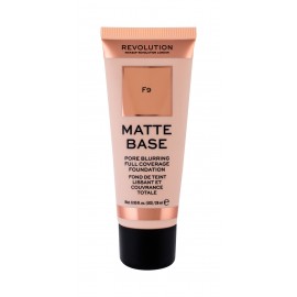 Makeup Revolution London Matte Base, makiažo pagrindas moterims, 28ml, (F9)