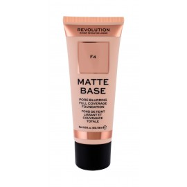 Makeup Revolution London Matte Base, makiažo pagrindas moterims, 28ml, (F4)