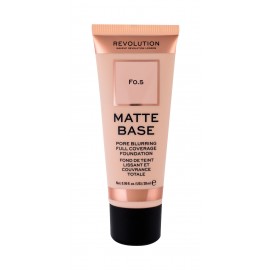 Makeup Revolution London Matte Base, makiažo pagrindas moterims, 28ml, (F0,5)