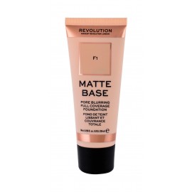 Makeup Revolution London Matte Base, makiažo pagrindas moterims, 28ml, (F1)