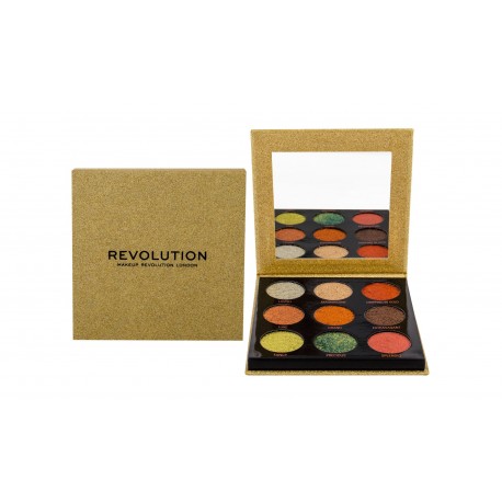 Makeup Revolution London Pressed Glitter, akių šešėliai moterims, 10,8g, (Midas Touch)