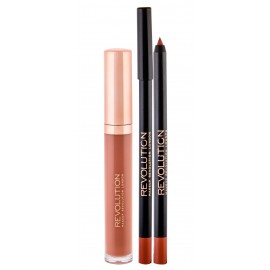 Makeup Revolution London Gloss Lip Kit, Retro Luxe, rinkinys lūpdažis moterims, (lūpdažis 5,5 ml