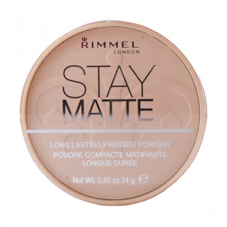 Rimmel London Stay Matte, kompaktinė pudra moterims, 14g, (002 Pink Blossom)