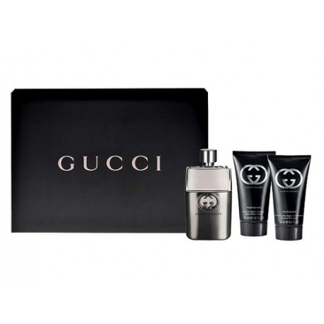 Gucci Guilty Pour Homme, rinkinys tualetinis vanduo vyrams, (EDT 90ml + 75ml losjonas po skutimosi +