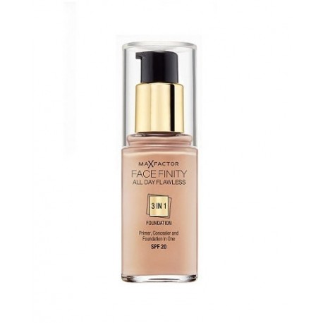 Max Factor Facefinity, 3 in 1, makiažo pagrindas moterims, 30ml, (45 Warm Almond)