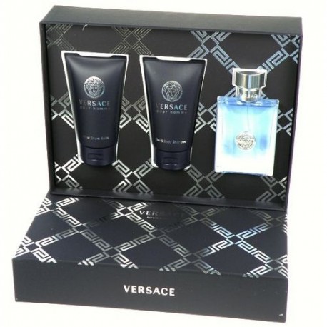 Versace Pour Homme, rinkinys tualetinis vanduo vyrams, (EDT 50ml + 50ml dušo želė + 50ml losjonas