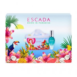 Escada Born in Paradise rinkinys moterims, (EDT 30ml + kosmetika krepšys)