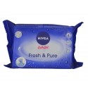 Nivea Baby, Fresh & Pure, drėgnosios servetėlės vaikams, 63pc