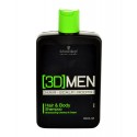 Schwarzkopf 3DMEN, Hair & Body, šampūnas vyrams, 250ml