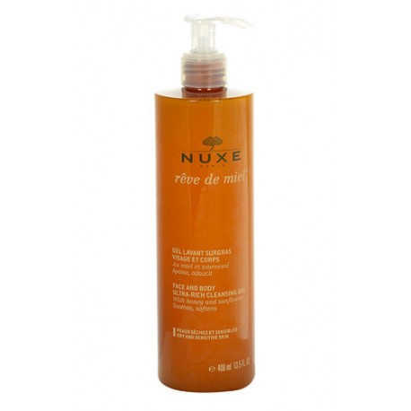 NUXE Reve de Miel, Face And Body Ultra-Rich Cleansing Gel, dušo želė moterims, 400ml