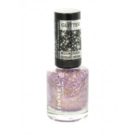 Rimmel London Glitter Medium Coverage, nagų lakas moterims, 8ml, (010 Sparkle Every Day)