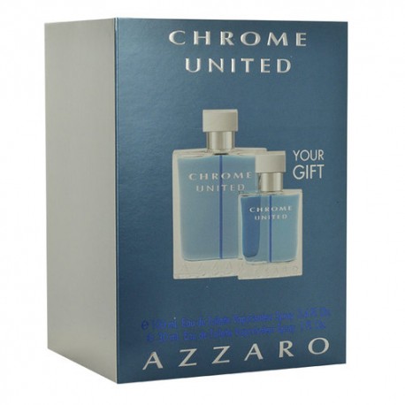 Azzaro Chrome United, rinkinys tualetinis vanduo vyrams, (EDT 100ml + 30ml EDT)