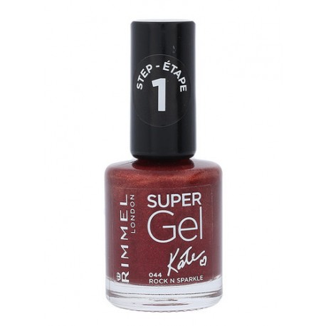 Rimmel London Super Gel By Kate, STEP1, nagų lakas moterims, 12ml, (044 Rock N Sparkle)