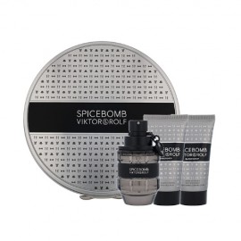 Viktor & Rolf Spicebomb, rinkinys tualetinis vanduo vyrams, (EDT 50ml + 50ml kremas po skutimosi +