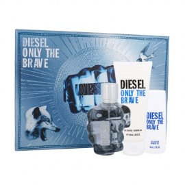 Diesel Only The Brave, rinkinys tualetinis vanduo vyrams, (EDT 75 ml + dušo želė 100 ml + dušo