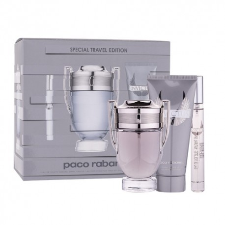 Paco Rabanne Invictus, rinkinys tualetinis vanduo vyrams, (EDT 100 ml + EDT 10 ml + dušo želė