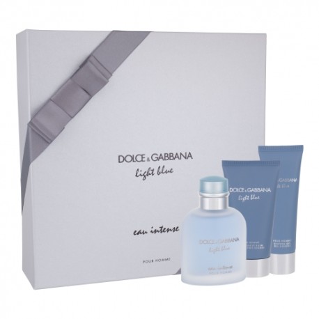 Dolce&Gabbana Light Blue Eau Intense Pour Homme, rinkinys kvapusis vanduo vyrams, (EDP 100 ml +