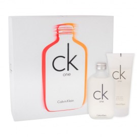 Calvin Klein CK One, rinkinys tualetinis vanduo moterims ir vyrams, (EDT 100 ml + dušo želė 100