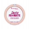 Rimmel London Insta, Fix & Matte, kompaktinė pudra moterims, 8g, (001 Translucent)