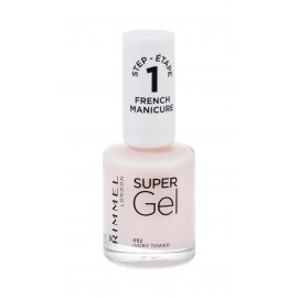 Rimmel London Super Gel French Manicure, STEP1, nagų lakas moterims, 12ml, (092 Ivory Tower)