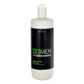 Schwarzkopf 3DMEN, Hair & Body, šampūnas vyrams, 1000ml