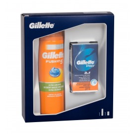 Gillette Ultra Sensitive + Cooling, Fusion 5, rinkinys skutimosi želė vyrams, (skutimosi želė