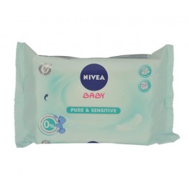 Nivea Baby, Pure & Sensitive, drėgnosios servetėlės vaikams, 63pc