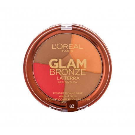 L´Oréal Paris Glam Bronze, La Terra Healthy Glow, bronzantas moterims, 6g, (02 Medium Speranza)