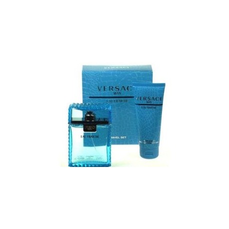 Versace Man Eau Fraiche, rinkinys tualetinis vanduo vyrams, (EDT 100ml + 100ml dušo želė)