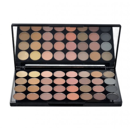 Makeup Revolution London Ultra Eyeshadows Palette, Flawless Matte, akių šešėliai moterims, 16g