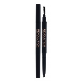 Makeup Revolution London Duo Brow Definer, antakių kontūrų pieštukas moterims, 0,15g, (Dark