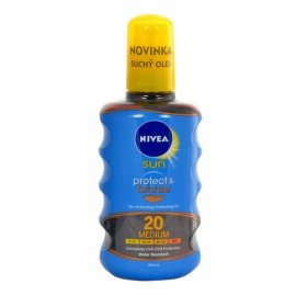 Nivea Sun, Protect & Bronze Oil Spray, Sun kūno losjonas moterims ir vyrams, 200ml