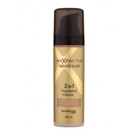 Max Factor Ageless Elixir, 2in1 Foundation + Serum, makiažo pagrindas moterims, 30ml, (50 Natural)