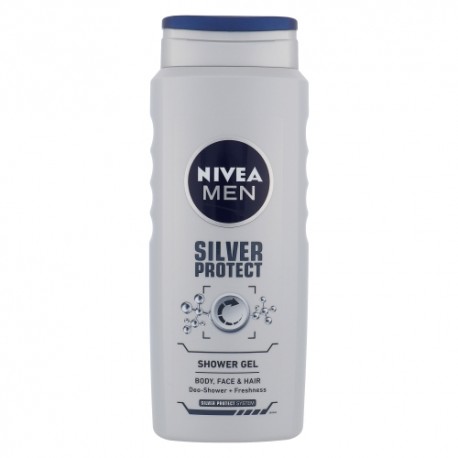 Nivea Men Silver Protect, dušo želė vyrams, 500ml