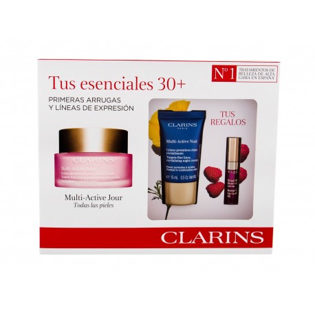 Clarins Multi-Active, rinkinys dieninis kremas moterims, (Daily Facial kremas 50 ml+ Night Facial