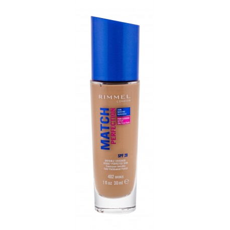 Rimmel London Match Perfection, SPF20, makiažo pagrindas moterims, 30ml, (402 Bronze)