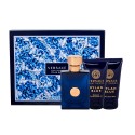 Versace Pour Homme Dylan Blue, rinkinys tualetinis vanduo vyrams, (EDT 50 ml + dušo želė 50 ml +