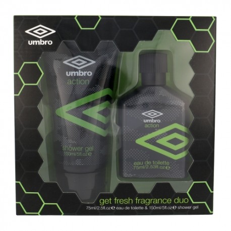 UMBRO Action, rinkinys tualetinis vanduo vyrams, (EDT 75 ml + dušo želė 150 ml)